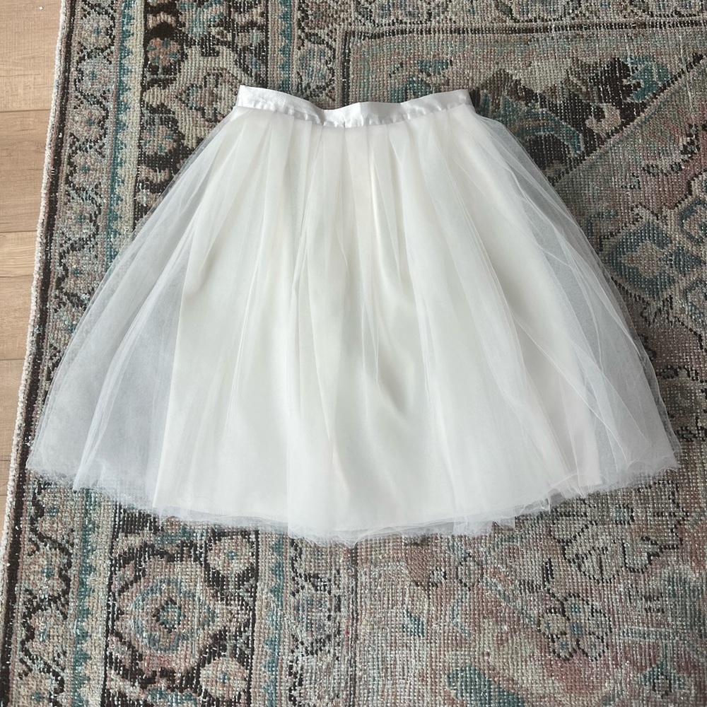 White tulle skirt